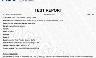 RoHs Pb-free Informe de prueba