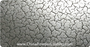 cracking effect silver powder coating