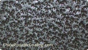 Antique silver black powder coating