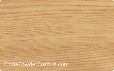 Wood effect powder coating