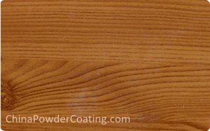 Wood grain texture powder coating