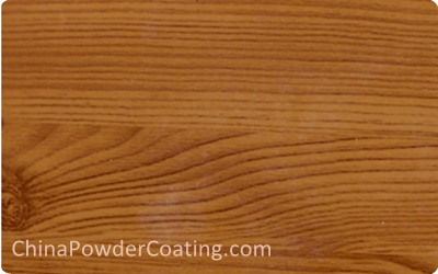 Wood grain texture powder coating