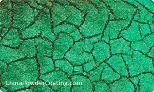 Green Craquelure powder coating