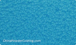 Blue hammer powder coating