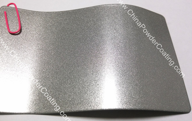 Luster silver powder coating