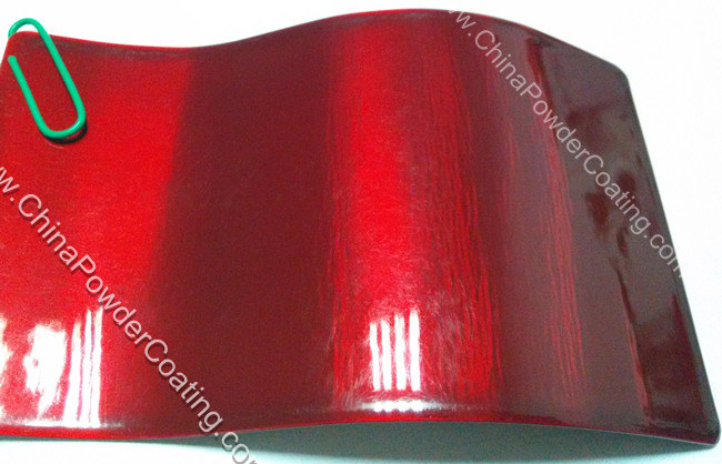 transparent red powder coating 