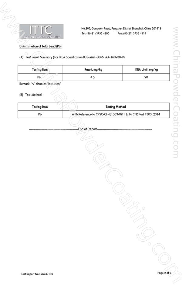 ittc ikea test report