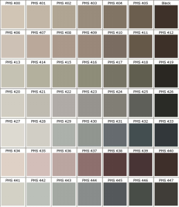 PMS color chart