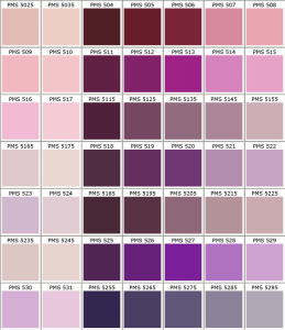 PMS color chart