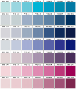 PMS color chart