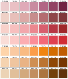 PMS color chart