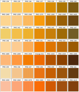 PMS color chart