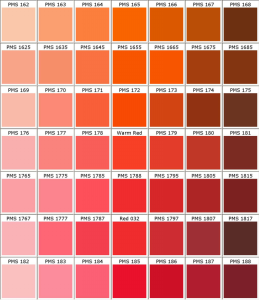 PMS color chart