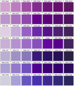 PMS color chart