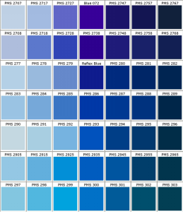 PMS color chart